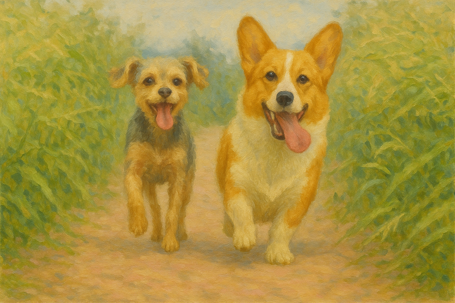 Pet in oil painting style