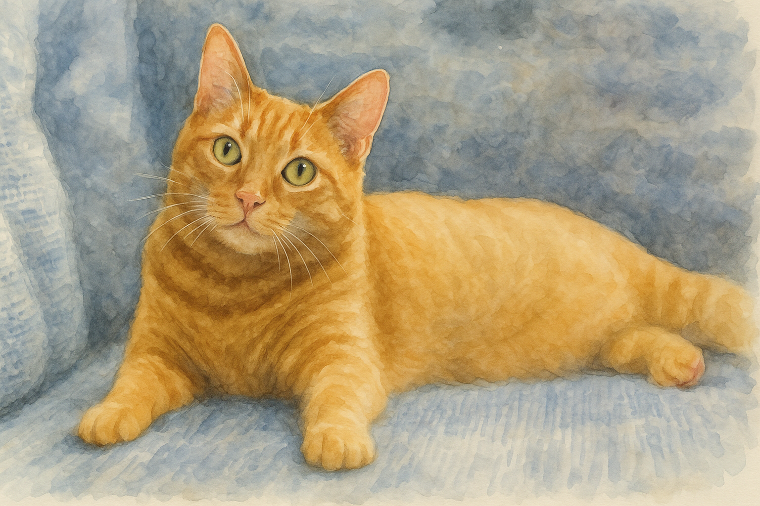Pet in watercolor style